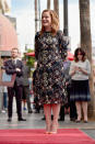 Amy Poehler: It may have been a little warm in L.A. for this dress but you can’t deny that’s a really great print on Amy Poehler. (Alberto E. Rodriguez/Getty Images)