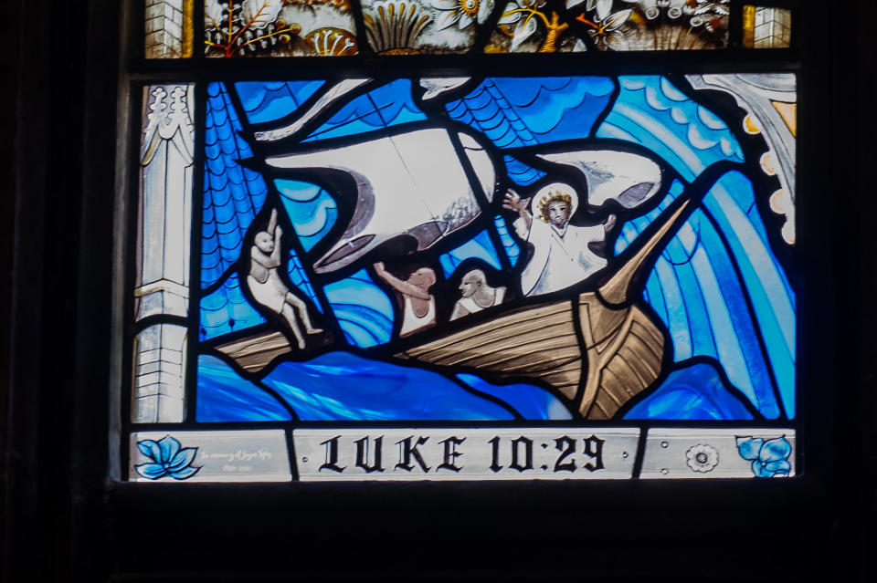 Jesus is shown on a ship. (SWNS)