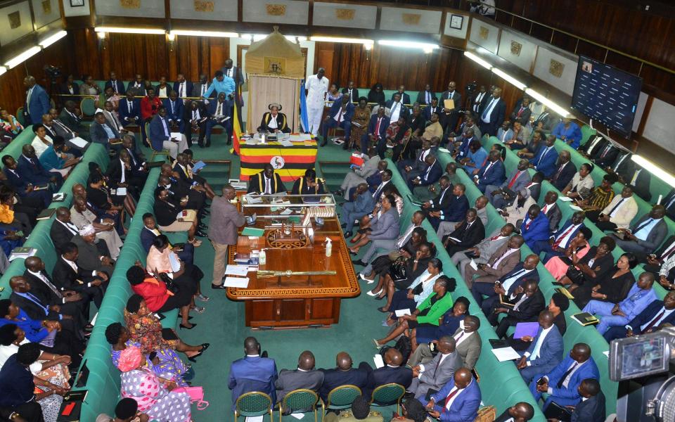 The Ugandan Parliament votes on a harsh new anti-gay bill - Ronald Kabuubi/AP