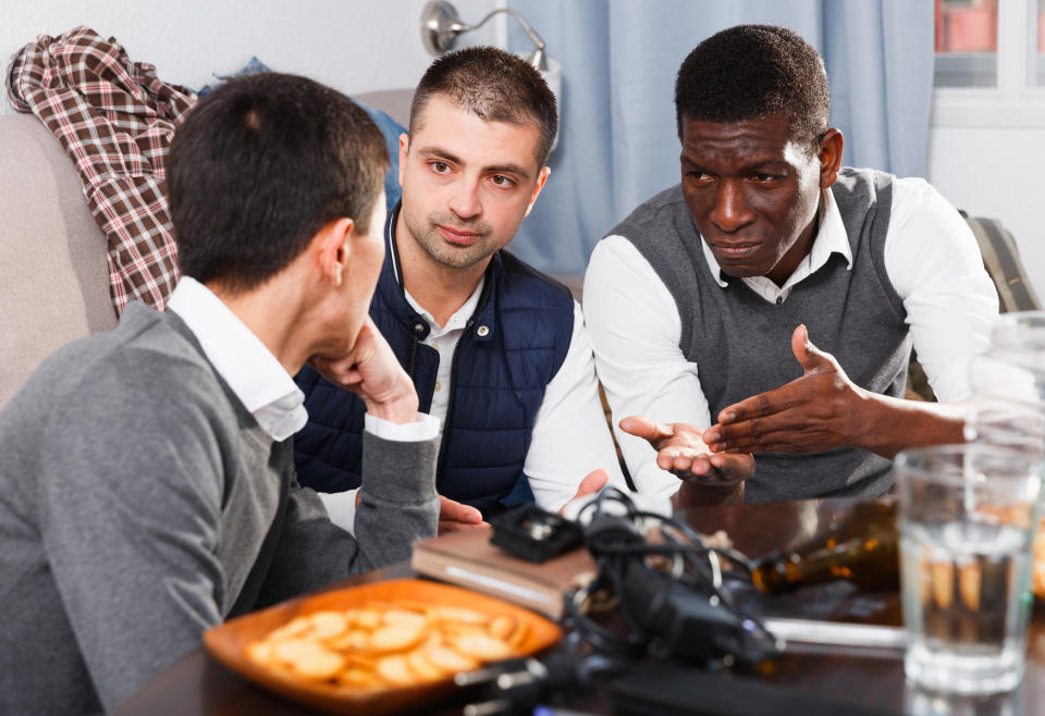 A group of men talking