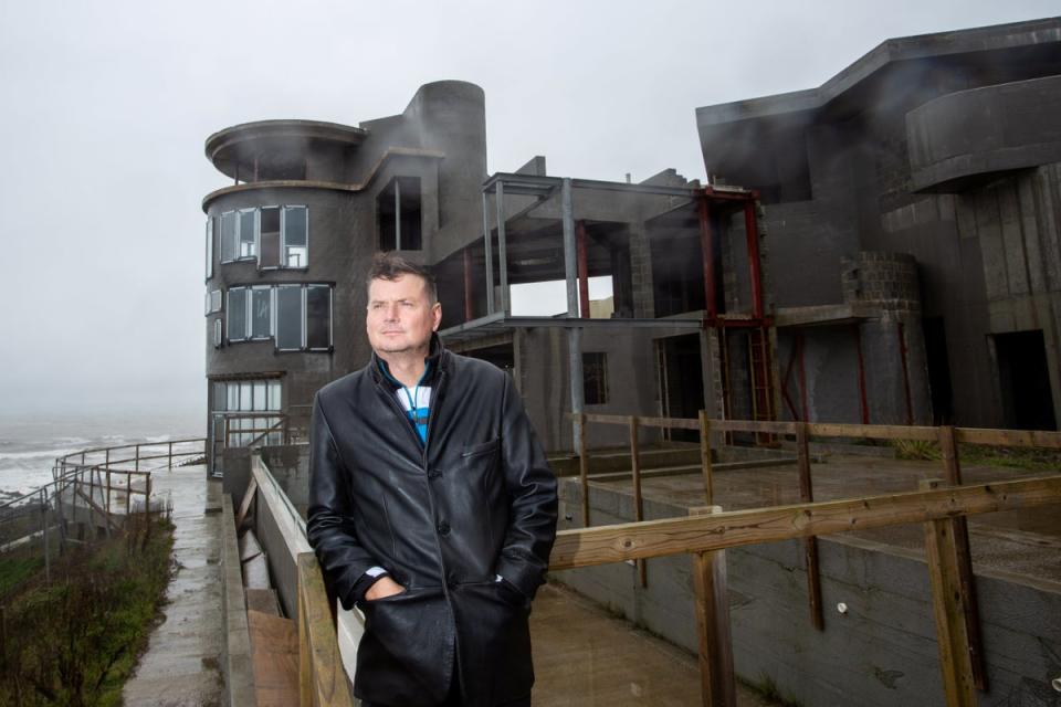 Edward Short is still paying off some of the money he borrowed for the ambitious building project (Tom Wren/SWNS)