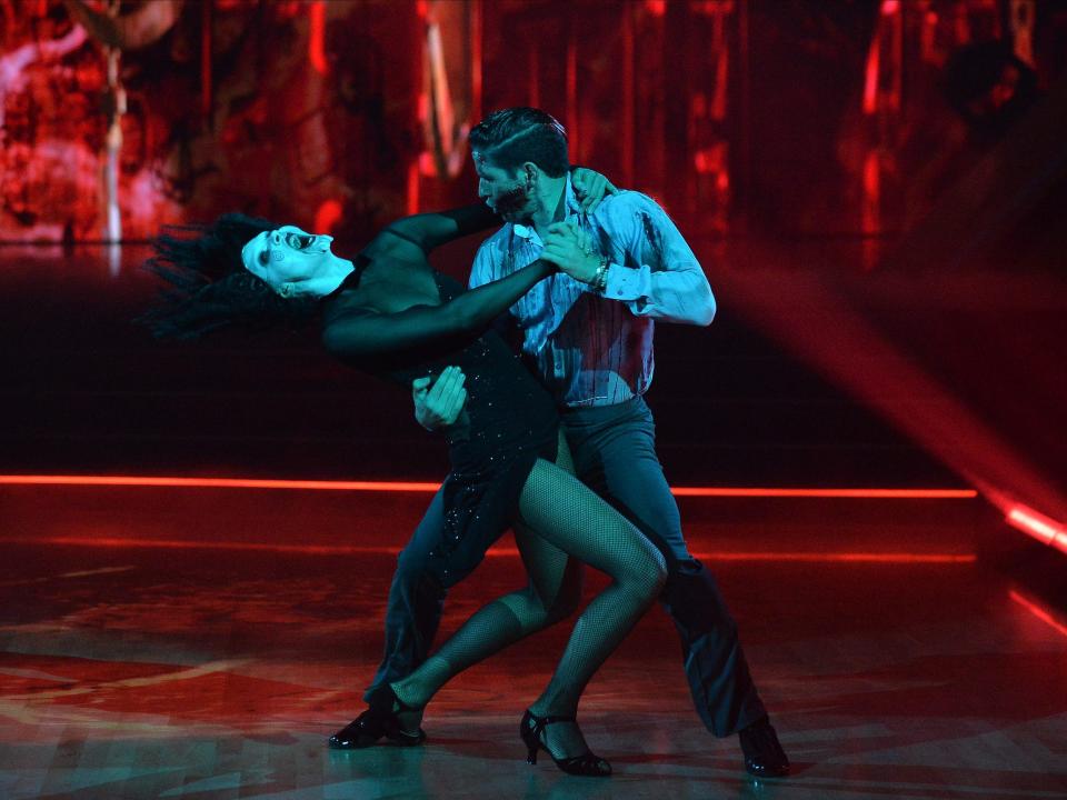 Amanda Kloots and Alan Bersten DWTS horror night