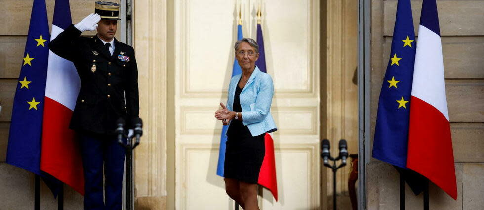 Élisabeth Borne, nommée Première ministre à l'Élysée, lundi 16 mai.
