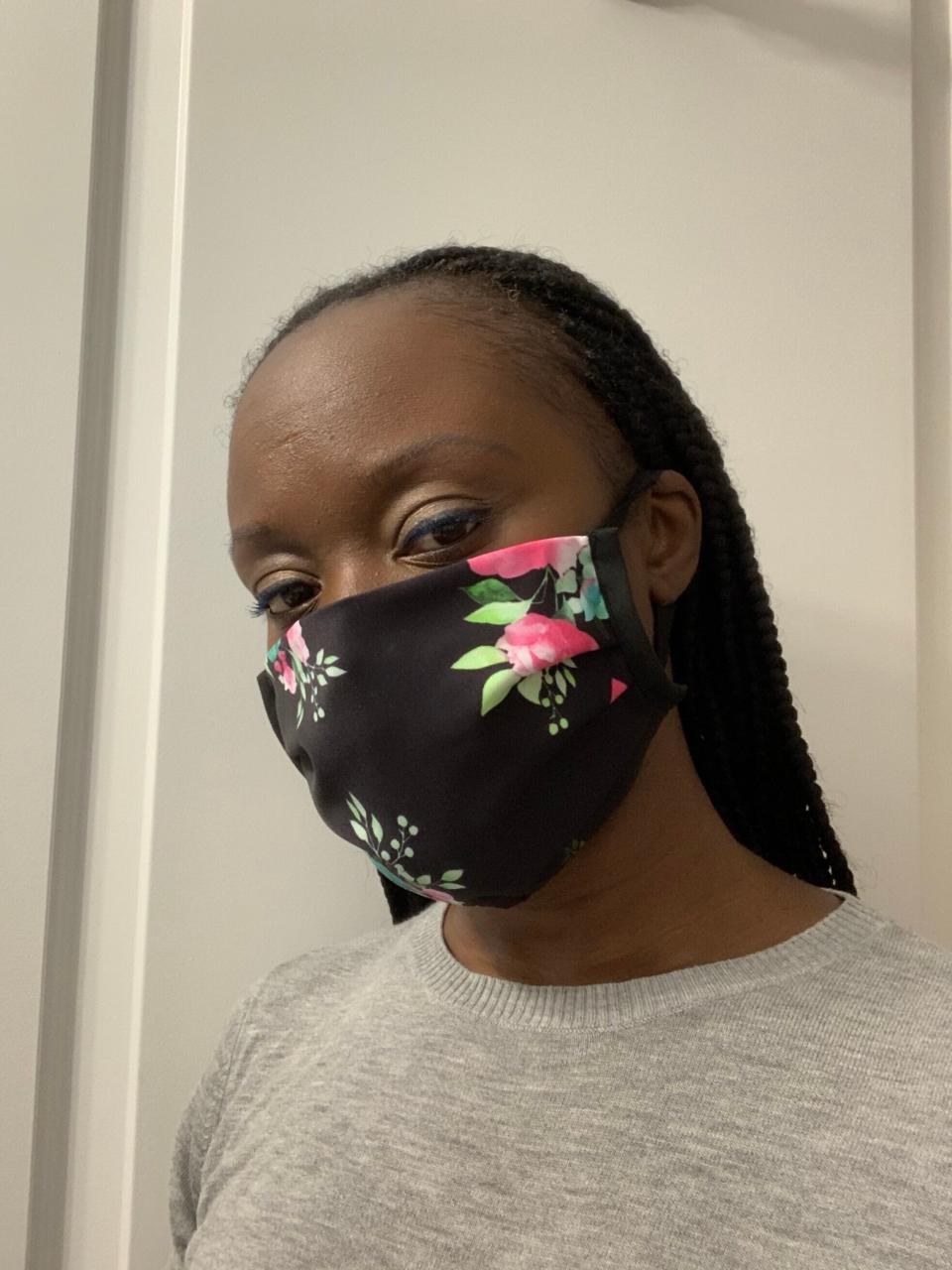 Get the <a href="https://www.undracelesteny.com/shop/dark-floral-fashion-mask" target="_blank" rel="noopener noreferrer">Undra Celeste New York dark floral fashion mask for $20</a>.