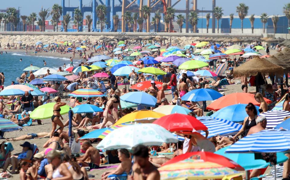 Malaga beach, Spain