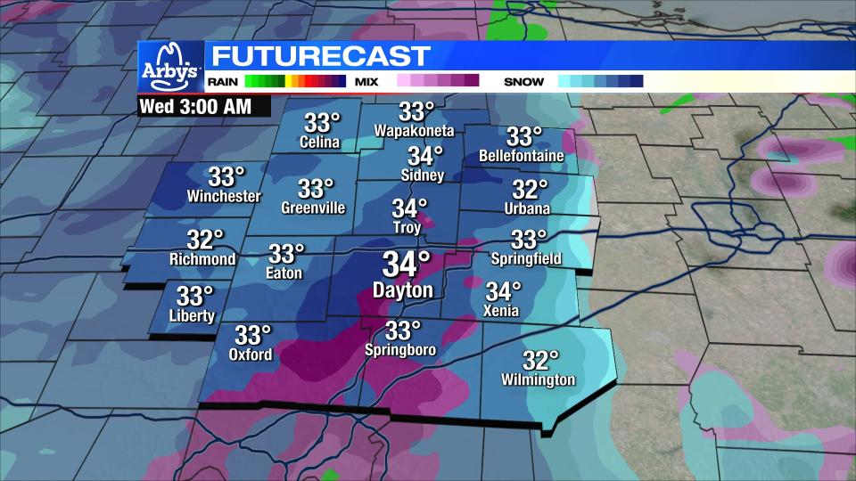 Futurecast Wednesday 3 a.m.