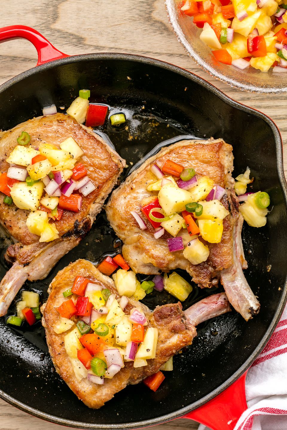 Skillet Pork Chops with Pineapple Salsa