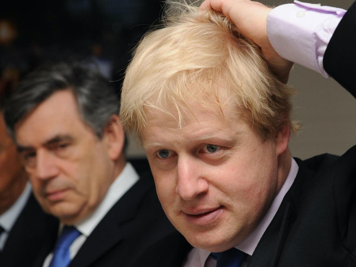 <p>Gordon Brown warned Boris Johnson that the break-up of the UK could be his legacy</p> (PA)