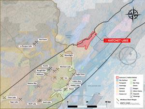 Figure 4: Hatchet Lake Project Location – Eastern Athabasca Basin, Saskatchewan, Canada