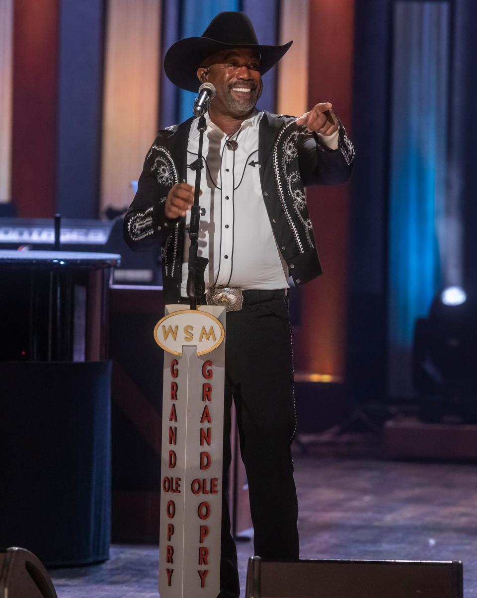 Darius Rucker performs during the Grand Ole Opry’s 5,000th Saturday night show Saturday, October 30, 2021.