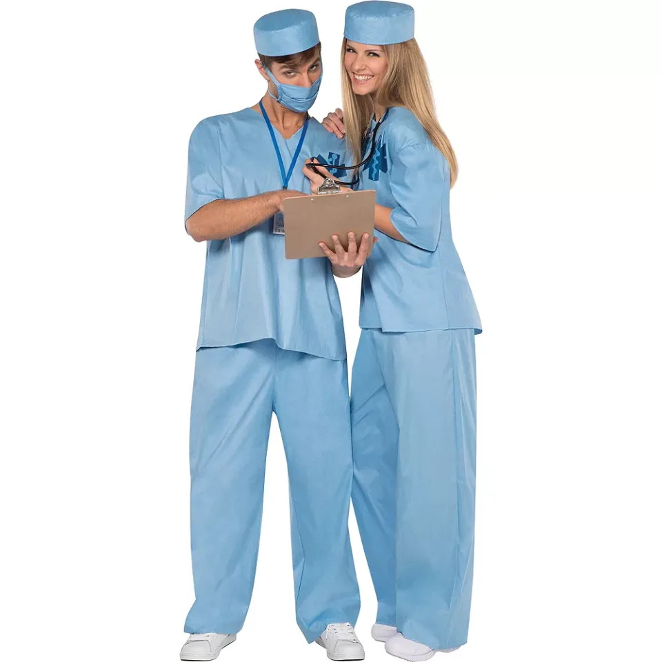 An appreciation for healthcare workers during the coronavirus pandemic inspired sales of the Adult Doctor Costume. (Photo: Party City)