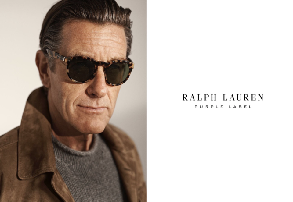 Tim Easton modeling eyewear for Ralph Lauren