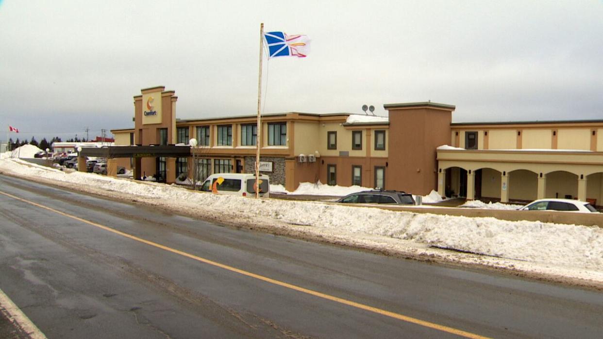 The Comfort Hotel by St. John's International Airport is transitioning into a supportive housing facility, with the goal of helping people move from homelessness into temporary accommodations and onto permanent housing. (Danny Arsenault/CBC - image credit)