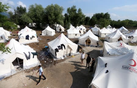 General view of migrant camp Vucjak