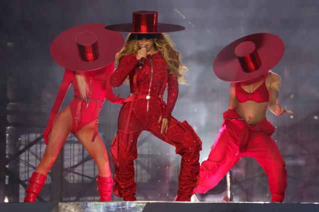 Beyoncé Shines in Red Telfar Bodysuit at 'Renaissance World Tour' – WWD