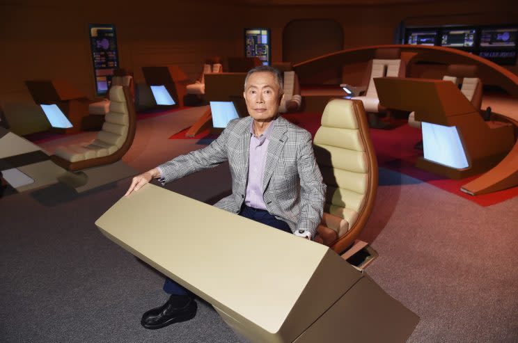 Actor George Takei attends the Star Trek: The Star Fleet Academy Experience Preview at Intrepid Sea-Air-Space Museum on June 30, 2016 in New York City. (PhotO: Michael Loccisano/Getty Images)