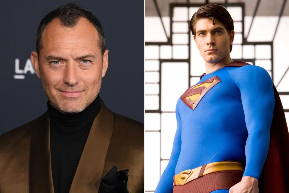 <p>Steve Granitz/FilmMagic; Warner Bros/Dc Comics/Kobal/Shutterstock</p> Jude Law and Brandon Routh as Superman