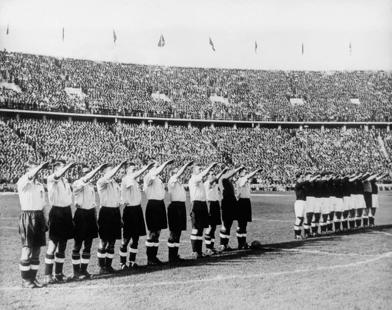 Spurs bid a tearful farewell to the ground they called home for 118 years but one match it hosted wont be remembered with such affection. John Harding remembers the controversial England vs Germany friendly on this day in December 1935