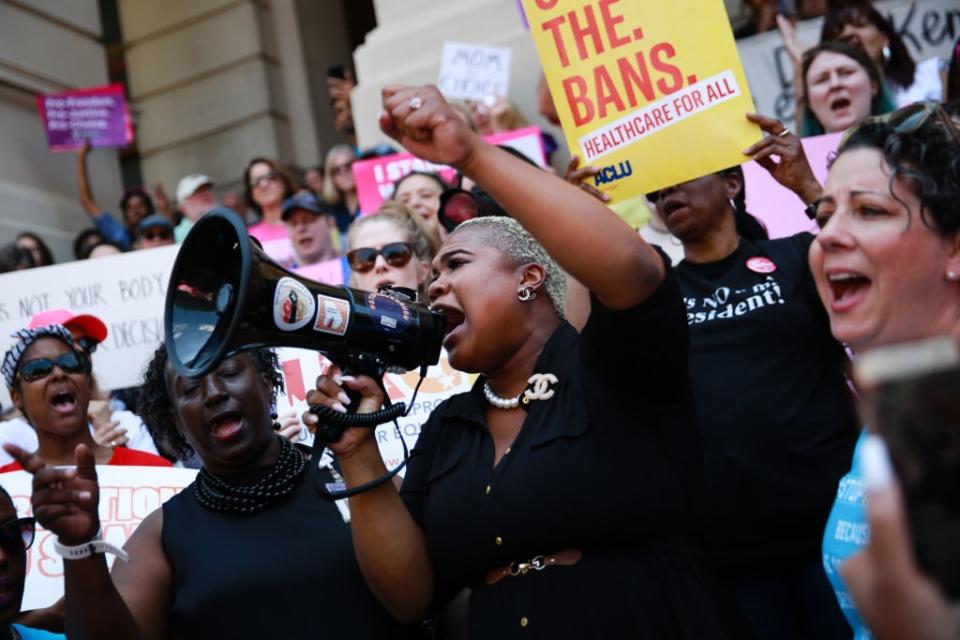 State Rep. Erica Thomas confronted the man who verbally assaulted her in a Publix grocery store line on Saturday. (Photo by Elijah Nouvelage/Getty Images)