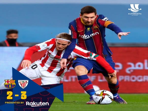 Lionel Messi in action during the match. (Photo/ Barcelona Twitter) 