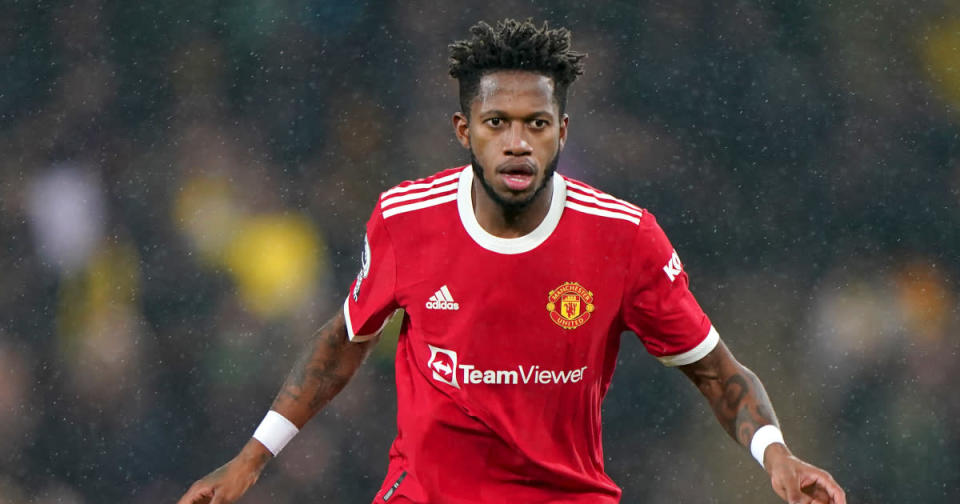 Fred for Manchester United during the Premier League match at Carrow Road, Norwich.  Saturday 11 December 2021. Credit: PA Images