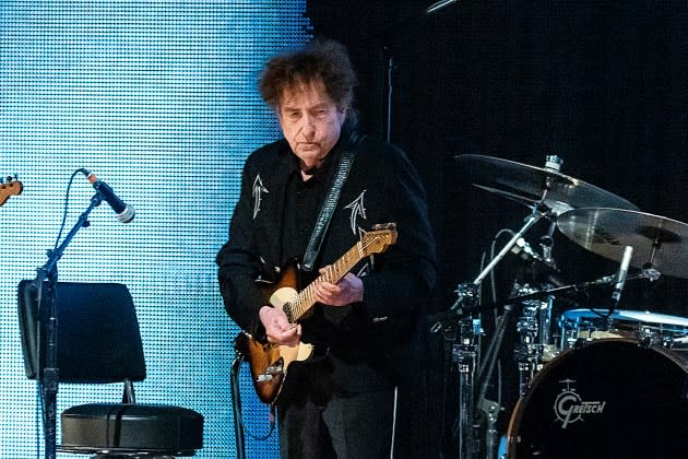 Bob Dylan performs in concert during Farm Aid at Ruoff Home Mortgage Music Center on September 23, 2023 in Noblesville, Indiana. - Credit: Gary Miller/Getty Images