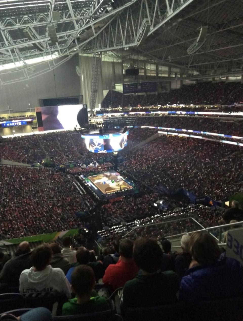 The view from John Matis' seat at the 2019 Final Four.