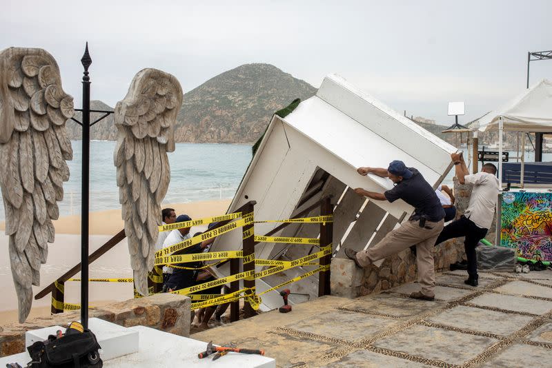 Hurricane Norma barrels towards Baja California peninsula, in Cabo San Lucas