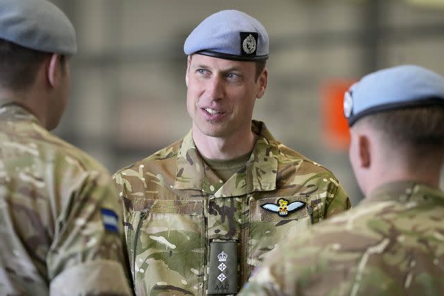 <p>Kin Cheung - WPA Pool/Getty Images</p> Prince William at the Army Aviation Centre on May 13.