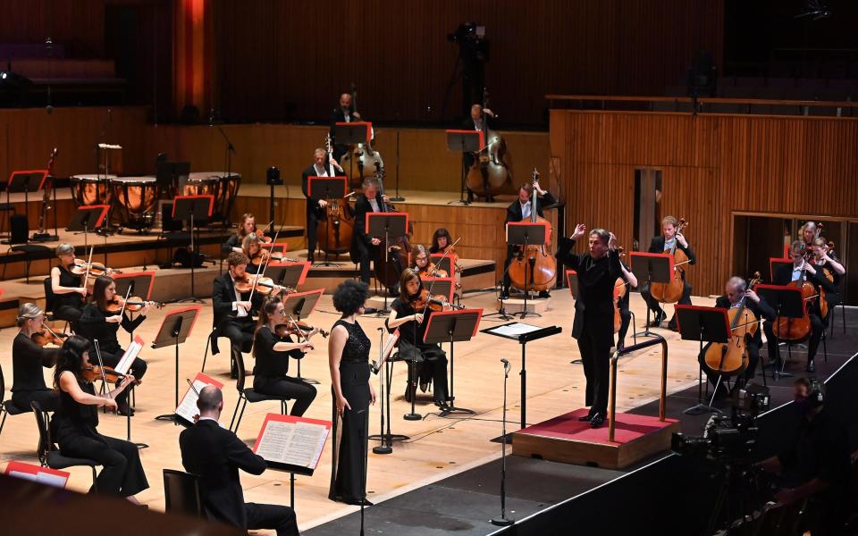 The Philharmonia performing at the Royal Festival Hall in 2020 - Mark Allan