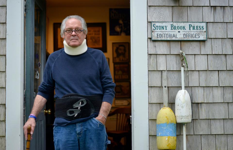 Brewster resident Greg O'Brien, photographed in September at his home office, is the subject of a new documentary film "Have You Heard About Greg?"