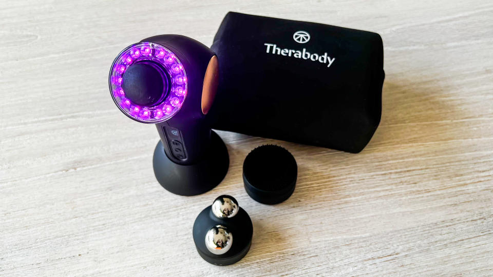 The infrared light on the Therabody TheraFace Pro