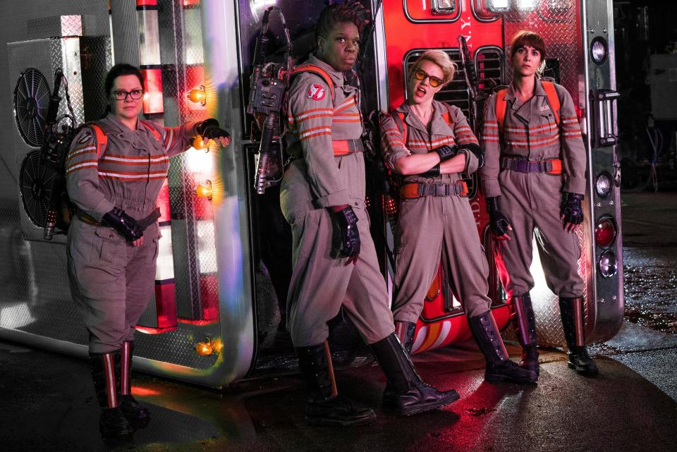 Leslie Jones (center) starred alongside Melissa McCarthy, Kate McKinnon and Kristen Wiig in 2016's "Ghostbusters."