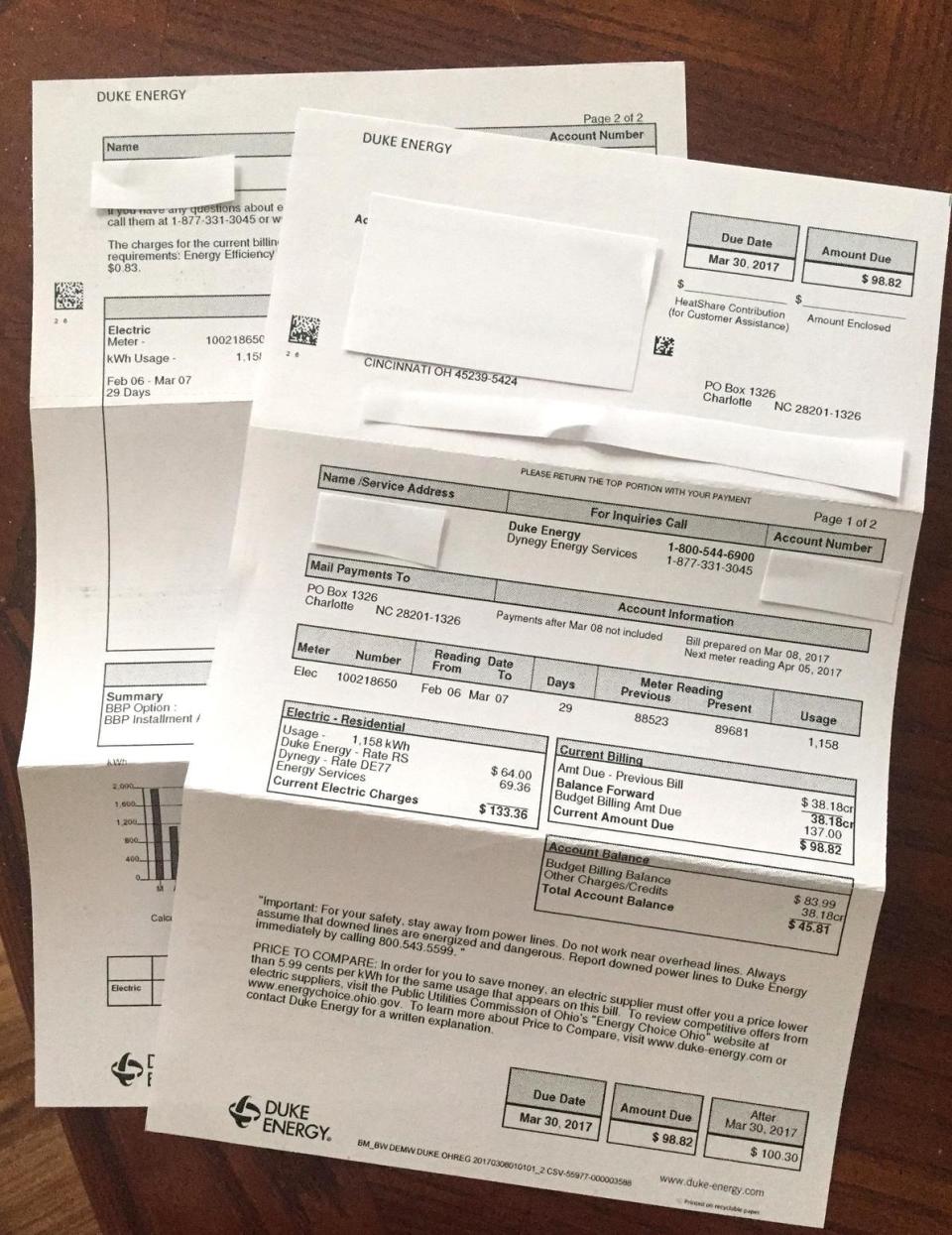 According to the Office of the Ohio Consumers' Counsel, electric bills are designed to show consumers how much energy has been used in their homes and how much it will cost them.