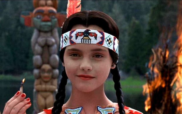 Christina Ricci as <a href="https://parade.com/1359992/michelleparkerton/wednesday-quotes/" rel="nofollow noopener" target="_blank" data-ylk="slk:Wednesday;elm:context_link;itc:0" class="link ">Wednesday</a> Addams in "Addams Family Values"<p>Paramount Pictures</p>