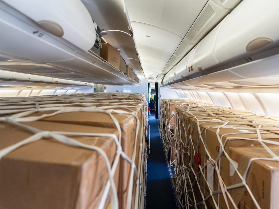 Airbus and Lufthansa Technik's "temporary cargo cabin."