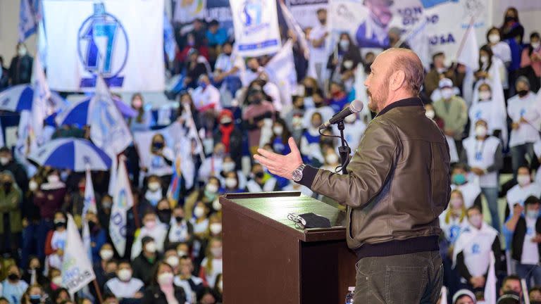 Gildo Insfran en el acto de lanzamiento de los precandidatos a Diputados nacionales por el Frente de Todos, en Formosa