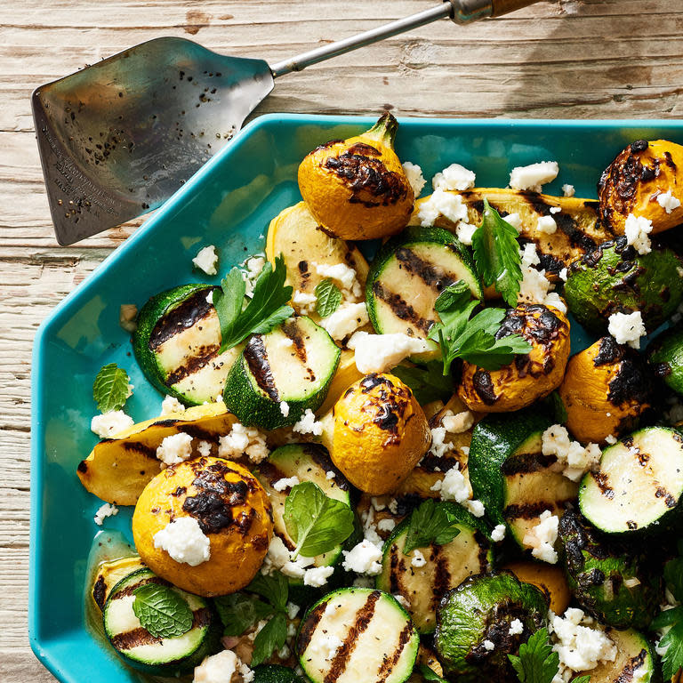 Minty Grilled Summer Squash