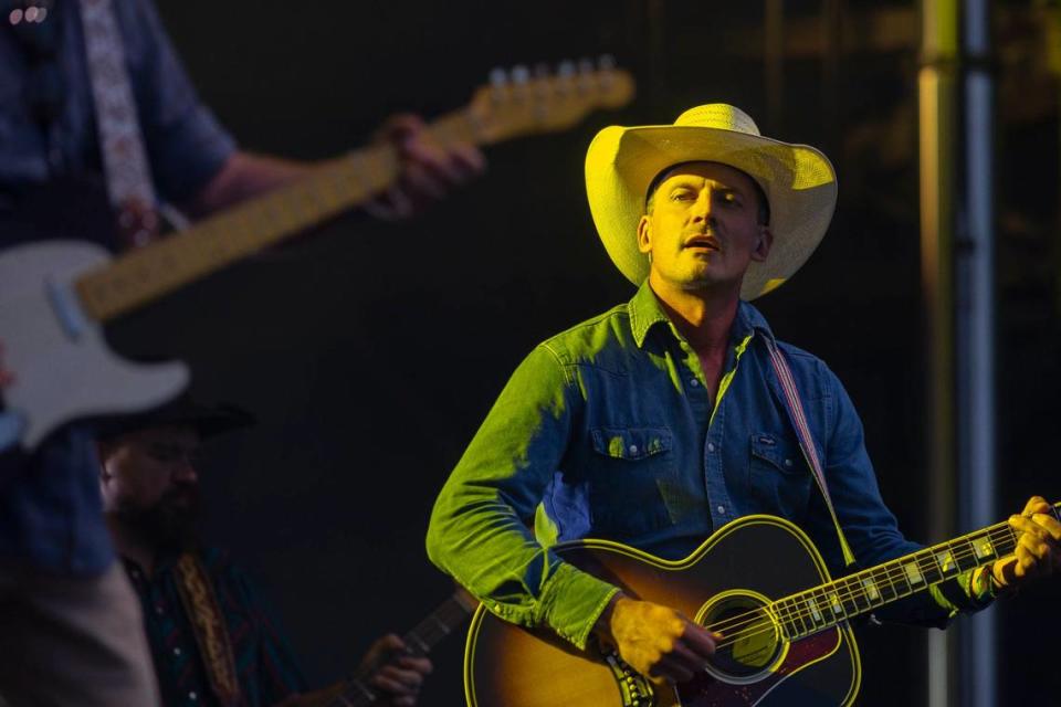 Evan Felker of the Turnpike Troubadours performs during the Railbird Festival on Saturday.