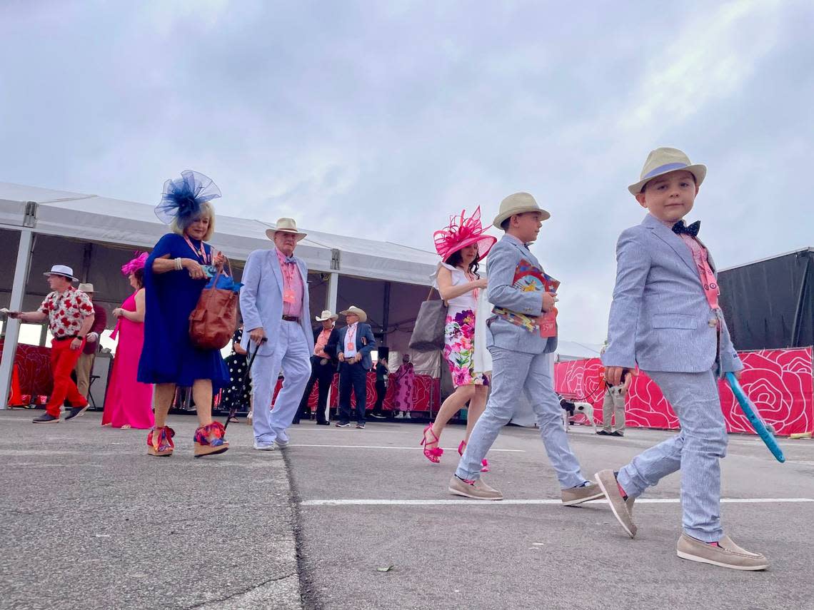 Fans enter the track on at Churchill Downs for the 150th Kentucky Derby on Saturday. Amy Wallot