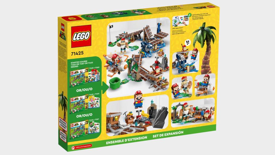 Lego Diddy Kong's Mine Cart Ride set box on a plain background