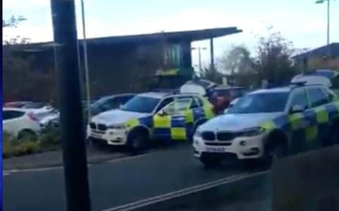 A retail park in Nuneaton is on lockdown amid unconfirmed reports that a man has taken hostages armed with a shot gun - Credit: UKNIP