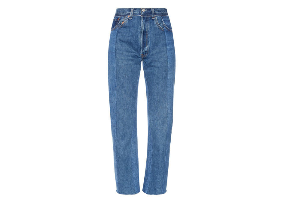 Vetements Slim-Fit Vintage Wash Cropped Jeans, $1,060, matchesfashion.com