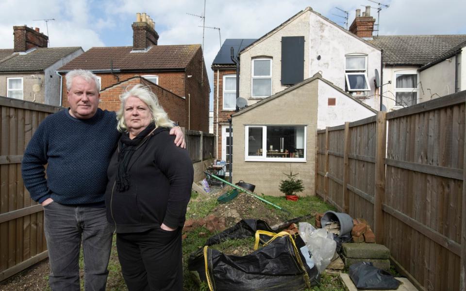 Heidi and Clive Roberts who have experienced a catalogue of builder problems during their home refurb - David Rose