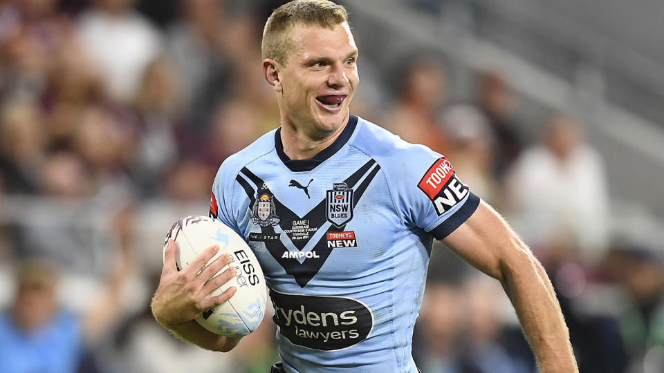 Tom Trbojevic put on a State of Origin masterclass in Townsville as the Blues sailed to a 1-0 series lead. (Photo by Ian Hitchcock/Getty Images)