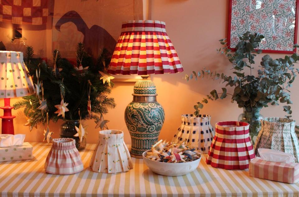 Stripe Box Pleat Lampshade, £120 (Alice Palmer & Co)