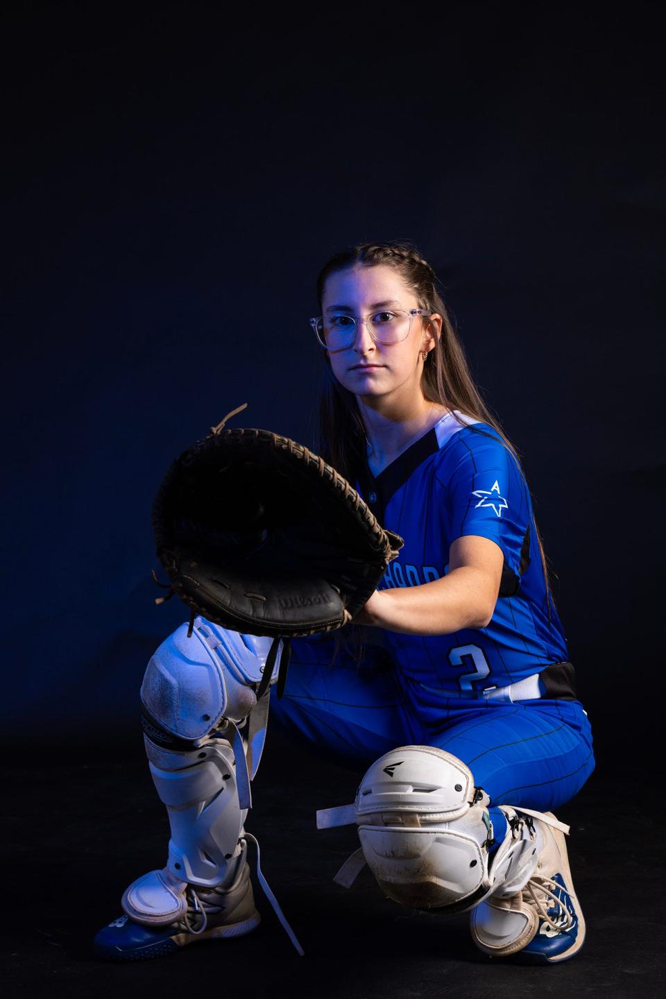 Zia Shtraikh helped organize softball clinics last year to teach fellow students at Ann Richards how to play the game.