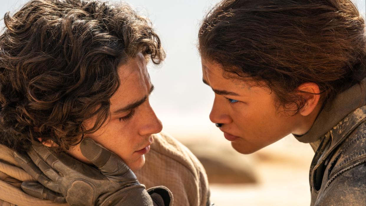  Timothée Chalamet, Zendaya, and Austin Butler in Dune 2. 