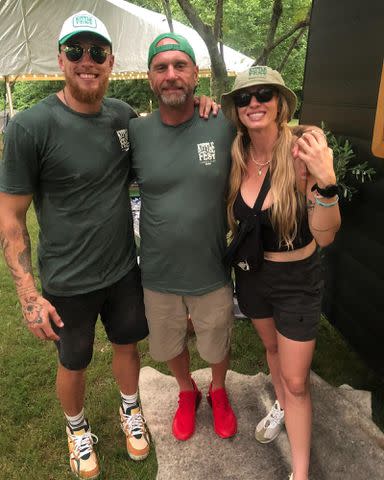 <p>George Kittle/Instagram</p> George Kittle and Emma Kittle with their dad Bruce