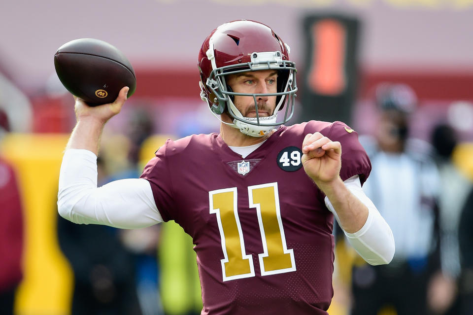 Alex Smith will start for Washington on Thanksgiving, a day that has new meaning for him and his family since his devastating injury in 2018. (Photo by Patrick McDermott/Getty Images)